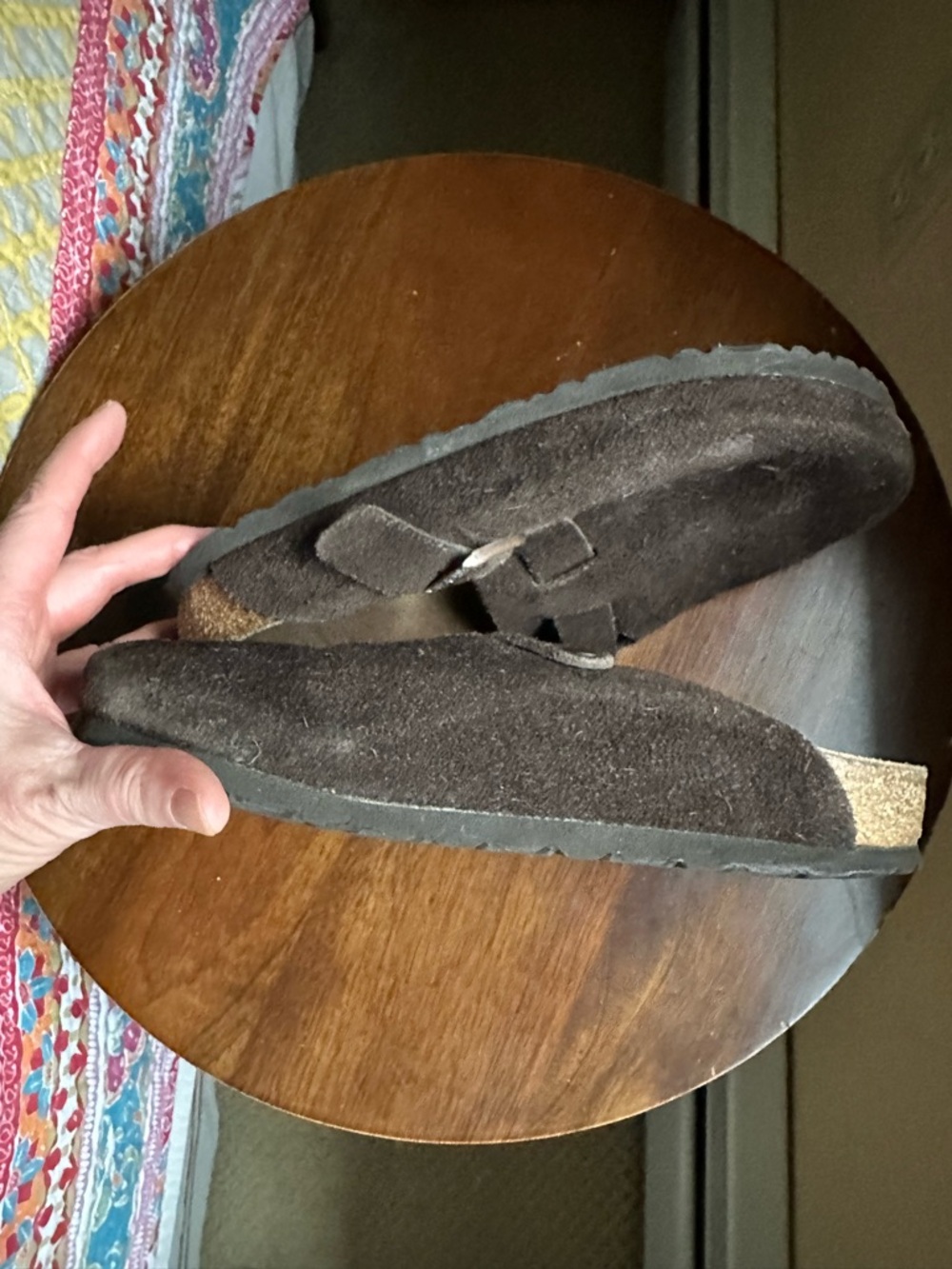 Birkenstock Boston Clog Brown Suede Softbed Sz 39 Regular Width - Picture 8 of 9